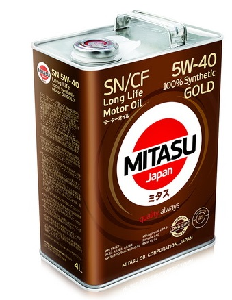   MITASU GOLD LL SN/CF 5W-40 100% Synthetic 
