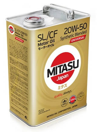   MITASU MOTOR OIL SL/CF 20W-50 Synthetic Blended 